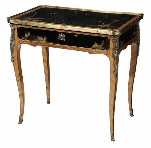 Louis XV Style Lacquered and Bronze-