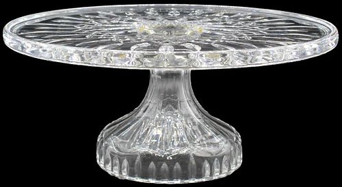 Waterford Lismore Footed Crystal Cake Plate