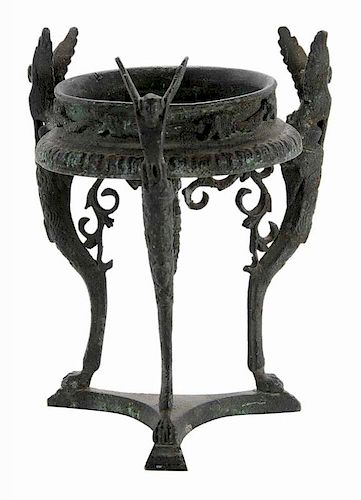Bronze Tripod Stand with Winged