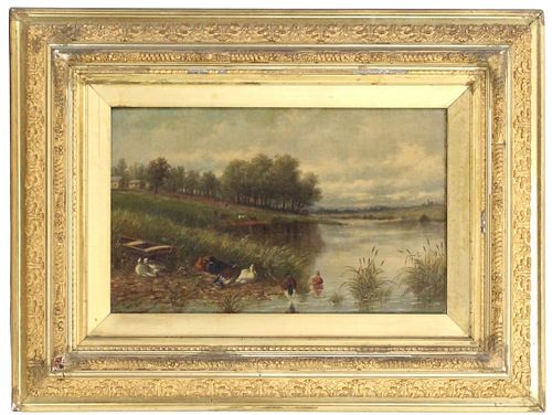 Howard Hill (1840-1890) O/C Gilt Frame Landscape
