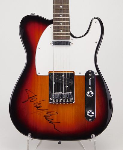 Fender Telecaster guitar signed by Johnny Cash