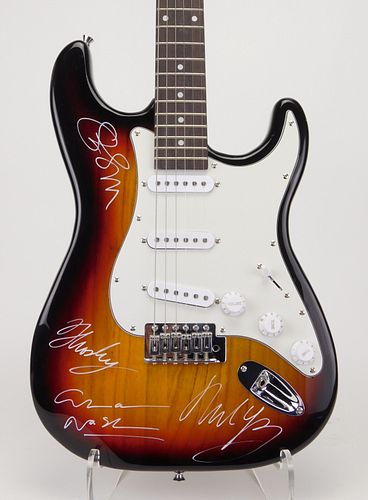 Fender Squier Stratocaster signed by C, S, N & Y