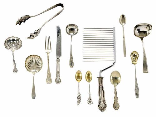 Fifty-Four Pieces Sterling Flatware