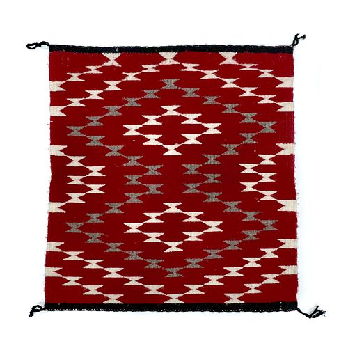 NO RESERVE Navajo Ganado-Small Rug c. 1980s, 21.5" x 19.5" (T6568-040)