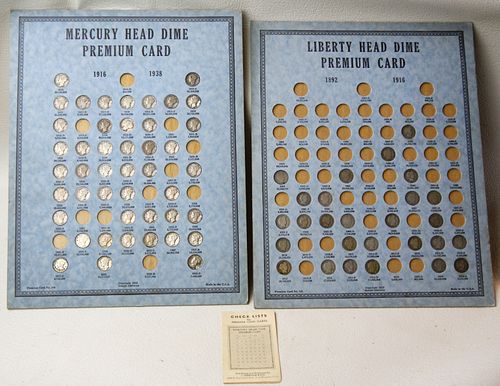 MERCURY AND LIBERTY HEAD DIME COLLECTION 1838-1938