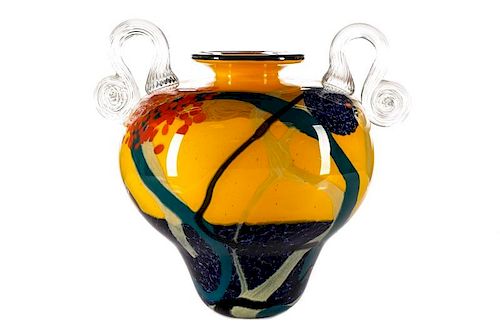 Ioan Nemtoi Modern Glass "Amphora Koral" Vase