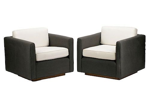 Pair, Lawsonia Cube Patio Lounge Chairs