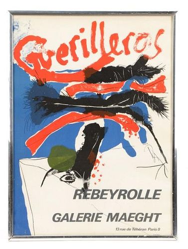 Paul Rebeyrolle, "Guerilleros..."-1965, Poster