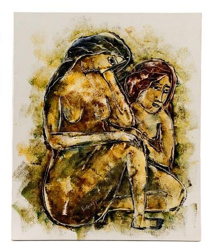Calvin Waller Burnett, "Consoling Nudes II", Oil
