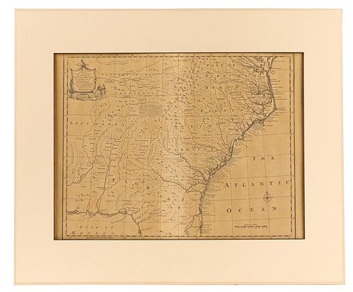 18th Century Map of Carolinas and Georgia, Bowen