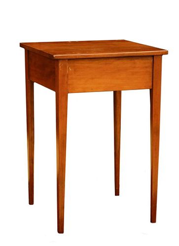Cherry Wood Federal Bedside Table, Early 19th C