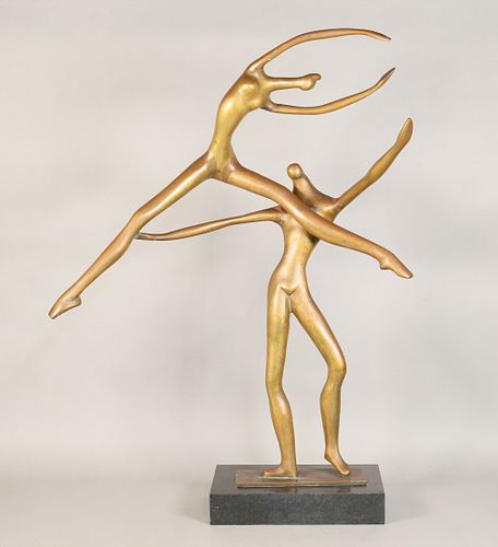 Manuel Carbonell Bronze Sculpture Two Dancers