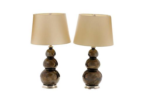 Pair, Christopher Spitzmiller Three Ball Lamps
