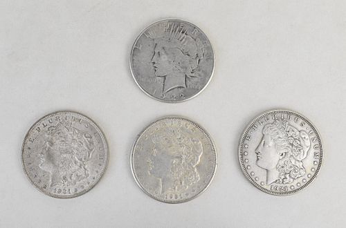 MORGAN AND PEACE DOLLAR COLLECTION 1921 & 22