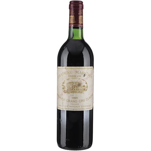 Château Margaux. Cosecha 1959. Grand Vin. Premier Grand Cru Classé. Margaux. Nivel: en el cuello. Calificación: 92 / 100.