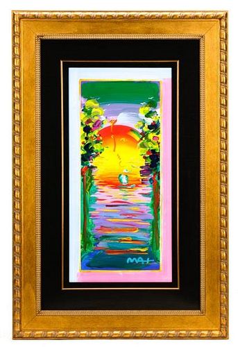 Peter Max, "A Better World", Acrylic, Signed