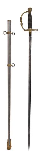 U.S. Staff and Field Officer's Sword with Scabbard 