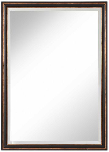 Contemporary Painted and Parcel Gilt Rectangular Mirror