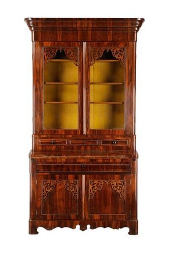 Rococo Revival Style Rosewood China Cabinet