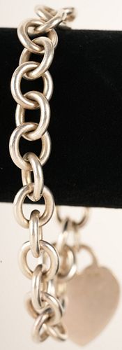 925 Sterling Silver Tiffany & Co Bracelet With Heart 