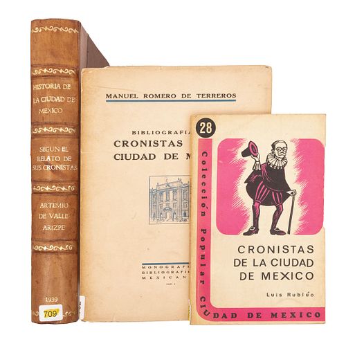 Romero de Terreros, Manuel / Rublúo, Luis / Valle Arizpe, Artemio. Cronistas de la Ciudad de México. Piezas: 3.