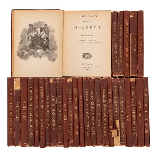 Rolfe, William J. Shakespeare’ s. New York: Harper & Brothers / American Book Company, 1877 -1882.  Pzs 30