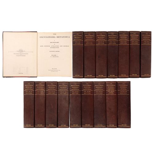 Encyclopædia Britannica.A Dictionary of Arts, Sciences, Literature and General Information. New York, 1910-11. Pzs: 17