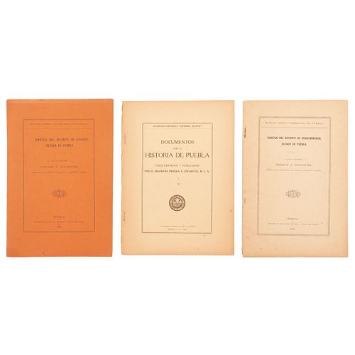 Cervantes, Enrique A. Sinopsis del Distrito de Atlixco, Puebla / Documentos Para la Historia de Puebla... México: 1922 y 1928. Piezas:3