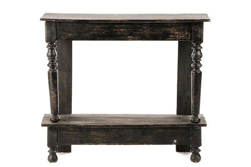 Shabby Chic Style Petite Black Console Table