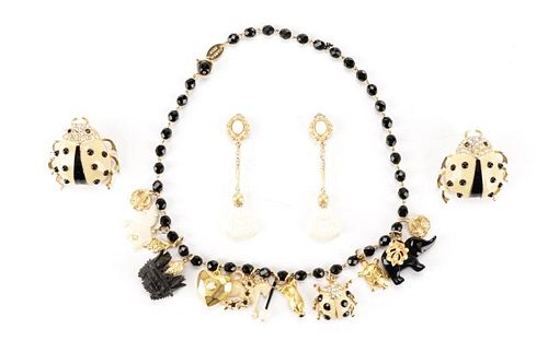 Carlo Zini Necklace w/Two Sets of Earrings