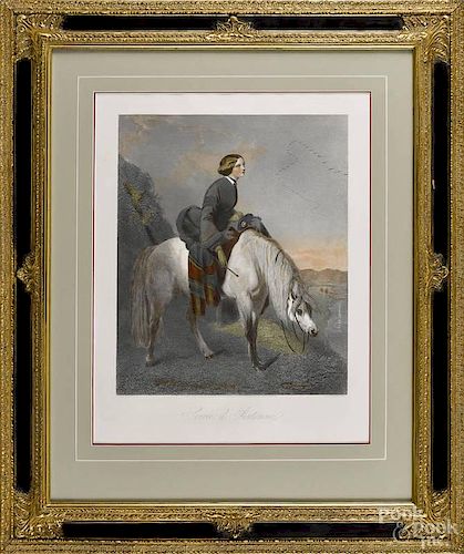 Group of five horse-related lithographs, 20th c., largest - 29'' x 23''.