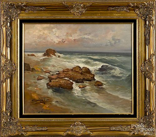 Giuseppe Salvati (Italian 1900-1968), oil on canvas seascape, signed lower left, 20'' x 24''.