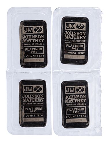 Johnson Matthey Platinum 1ozt Bar Collection