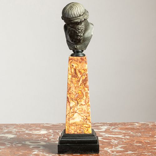 Bronze Bust of Socrates on a Marble Plinth