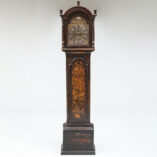 George III Japanned Tallcase Clock, Dial Signed Henry Overall, Ramsey