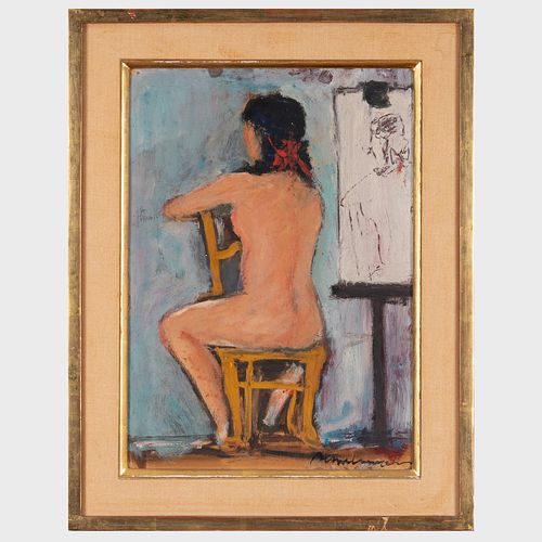 Ludwig Bemelmans (1898-1962): Seated Nude