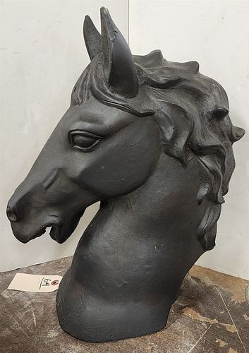 cast metal horse head