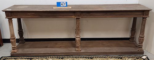 pine console table