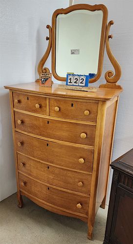 birdseye maple 6 drawer dresser 