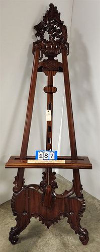 Carved mahogony easel