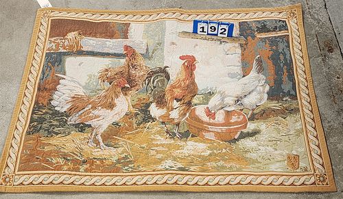 Tapisserie d' Halluin of chickene made in France