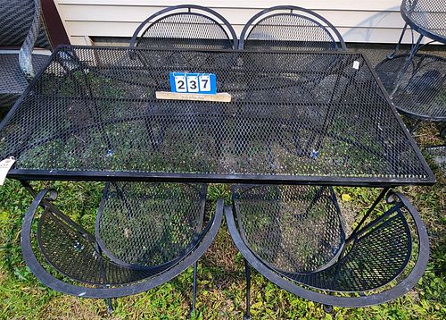 wrought patio table w/chairs