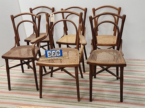 set 6 thonet #14 bentwood chairs
