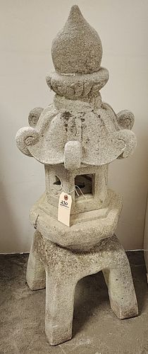 cast cement pagoda