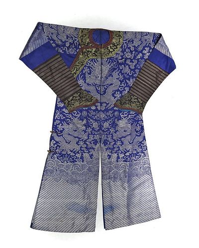 Manchu Man's Dragon Brocade Court Robe, c. Early 20th Century.