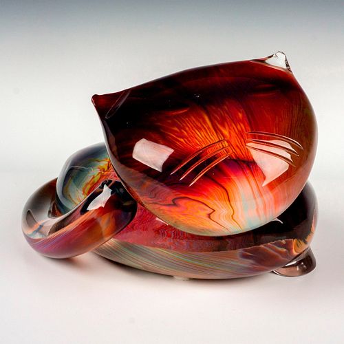Murano Glass by Dino Rosin Cat Sculpture