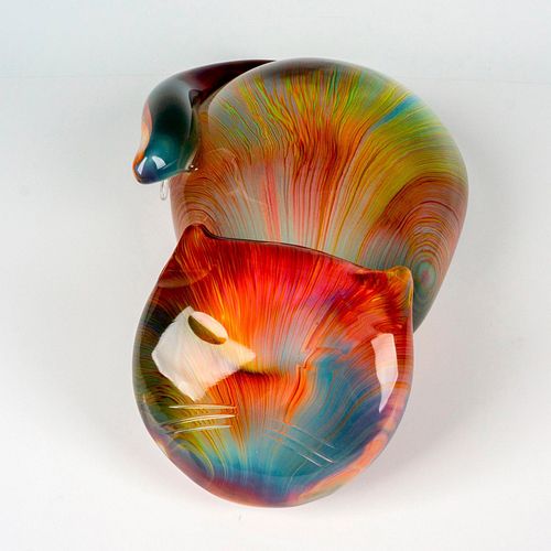 Murano Glass by Dino Rosin Cat Sculpture