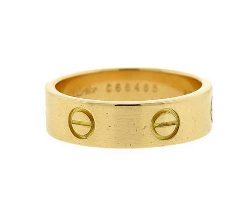 Cartier Love 18k Gold Band Ring Size 60