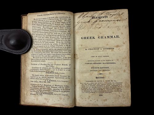 Elements Of Greek Grammar by Chauncey A. Goodrich, Fourth Edition, 1828