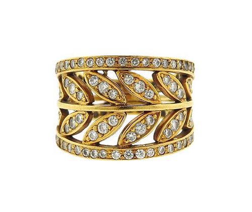 Temple St. Clair Gold Diamond Vine Ring